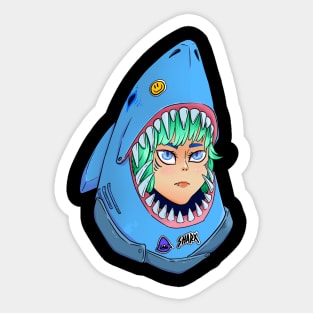 Sharks Girl Sticker